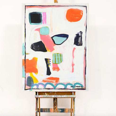 Lost In Love Original Painting inspired home interior for modern living spaces by Kerri Rosenthal