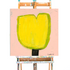 Lemon Tulip Original Painting inspired home interiors for modern living spaces by Kerri Rosenthal.