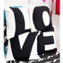 Black white Love cute decorative throw pillows set by Kerri Rosenthal