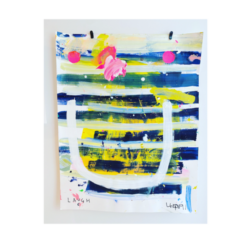 Laugh Lines Original Work On Paper inspired home interiors for modern living spaces by Kerri Rosenthal.