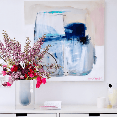 Colorful Jacques Art Print Artwork by Kerri Rosenthal for living room wall decor