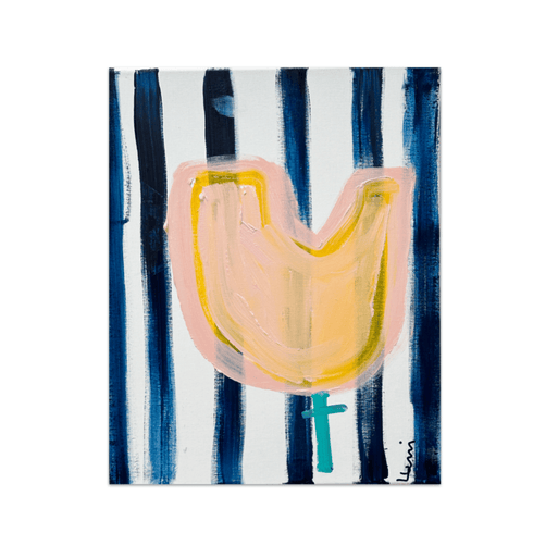 Tulip For You Original Painting inspired home interiors for modern living spaces by Kerri Rosenthal