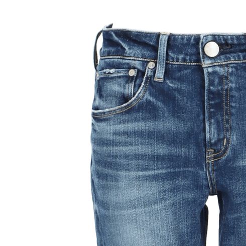 Blue Denim 30th Anniversary Cropped Women’s jeans - Cute designer jeans by Red Card Tokyo