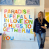 Paradise Life wall word art original artwork inspired home interiors for modern living spaces by Kerri Rosenthal