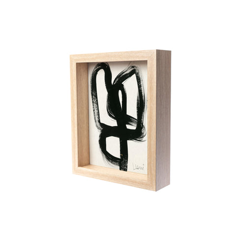 Scribble Study Framed Shelf black white art by Kerri Rosenthal - Unique artwork for living room wall decor