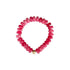 Seally Mimi fuchsia stone bead bracelet is made from smooth semi-precious stones. Tinted agate beads with an 18K gold bead is handmade in Switzerland.