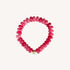 Seally Mimi fuchsia stone bead bracelet is made from smooth semi-precious stones. Tinted agate beads with an 18K gold bead is handmade in Switzerland.