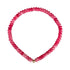 Seally Mimi fuchsia stone bead bracelet is made from smooth semi-precious stones. Tinted agate beads with an 18K gold bead is handmade in Switzerland.