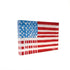 side view of Kerri Rosenthal's My Flag Block of Love is mini art encased in 4" x 4" plexiglass