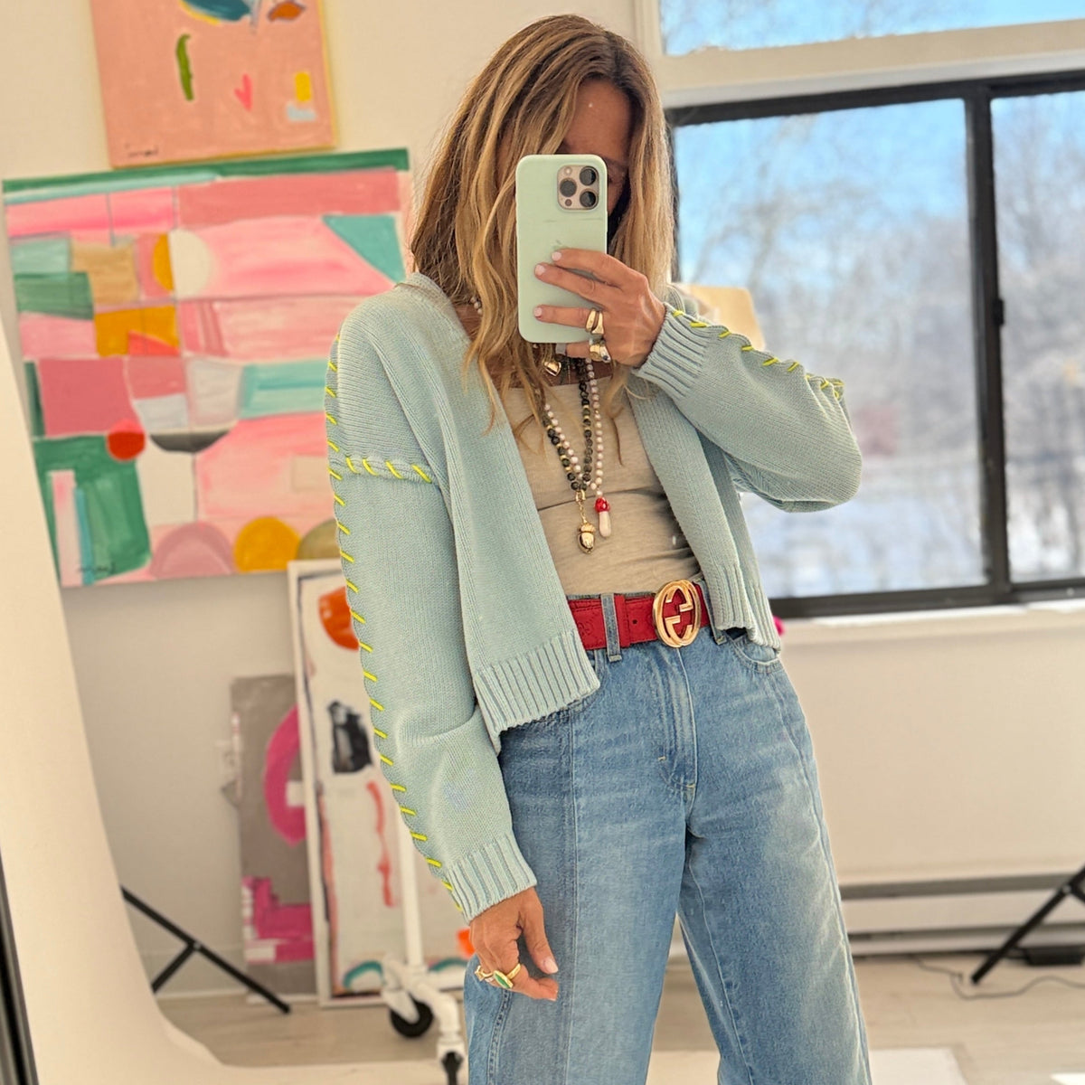 Sienna Light Blue Cotton Cardigan – KERRI ROSENTHAL