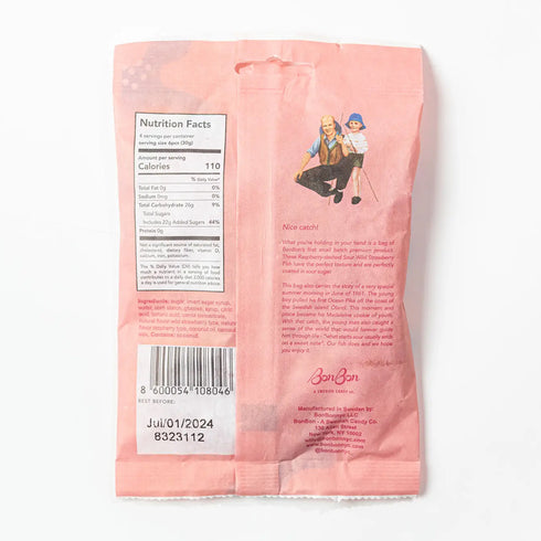 Sour Wild Strawberry Fish - Swedish Candy 5.2oz (150g)