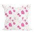 Splat pop pink cute square decorative throw pillow by Kerri Rosenthal