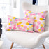 White chair with colorful polka dot cushions in a bright room - Square and rectangular lumbar decorative throw pillow by Kerri Rosenthal