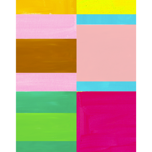 St. Tropez multicolor stripes wallpaper made on standard clay-coated ground by Kerri Rosenthal