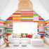 St. Tropez multicolor stripes wallpaper made on standard clay-coated ground by Kerri Rosenthal. Prfect for play room decor