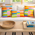 St. Tropez multicolor stripes square and lumbar throw pillows - Shop designer throw pillows by Kerri Rosenthal