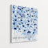 Thumbnail 10 (close angled, wall mount):
Close angled view of blue heart and star canvas art mounted on white wall, textured watercolor drip design