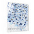 Kerri Rosenthal Starry Starry Love Vertical Art Print — acrylic-mounted edition, blue, navy, and gray hearts and stars, angled product shot.