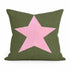 Starry colorful decorative throw pillow in finest linen - Cute and modern designer throw pillows by Kerri Rosenthal