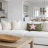 Starry olive rectangular square lumbar throw pillows on couch - Shop designer decorative pillows by Kerri Rosenthal
