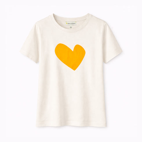 Suke Imperfect white heart tee shirt in 100% cotton - Shop women's cute graphic tees by Kerri Rosenthal