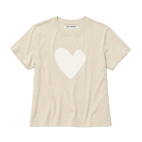 Suke imperfect heart tee natural shirts with blue denim jeans - Shop women's graphic tees by Kerri Rosenthal