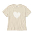 Suke imperfect heart tee natural shirts with blue denim jeans - Shop women's graphic tees by Kerri Rosenthal