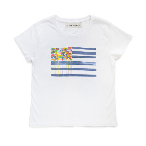 White painted graphic tee - Cute womens tees by Kerri Rosenthal