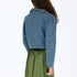 Blue sum denim jacket with heart elbow patches - Cute women's jackets by Kerri Rosenthal