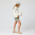 Summer white sweater pullover in silk linen blend with baseball cap hat - Shop women's cute sweaters by Kerri Rosenthal