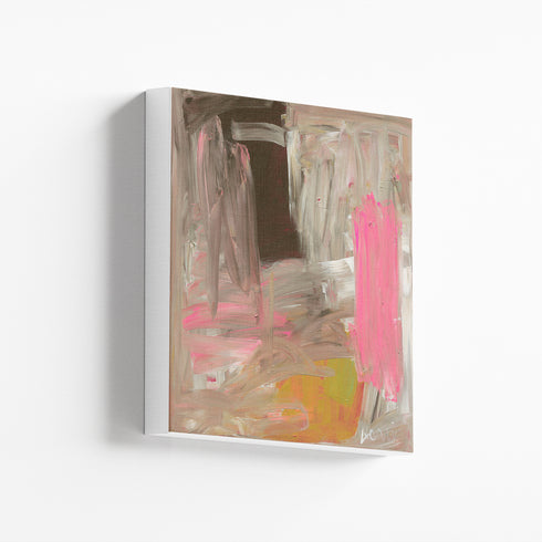 Sun Lover modern abstract neutral tones original art print by Kerri Rosenthal - Unique artwork for living room, bedroom wall decor.