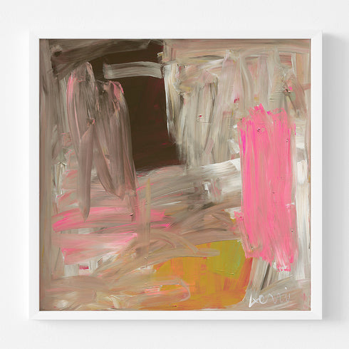 Sun Lover modern abstract neutral tones original art print by Kerri Rosenthal - Unique artwork for living room, bedroom wall decor.