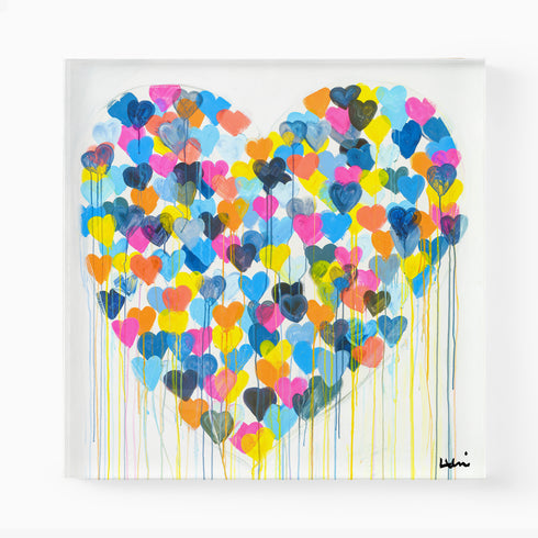 Super Duper Kind Of Love colorful art print by Kerri Rosenthal - Unique artwork for living room wall decor