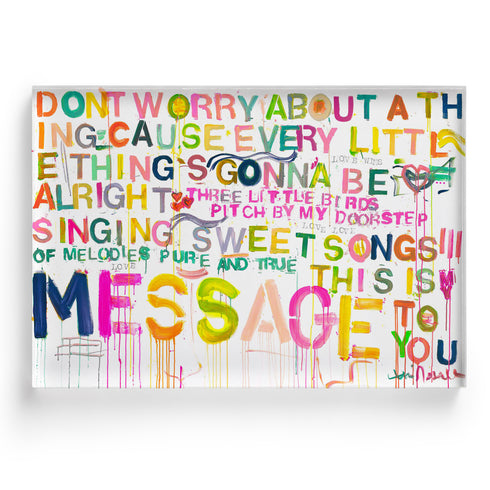 Sweet Songs colorful word art print Artwork by Kerri Rosenthal - Unique artwork for living room wall decor