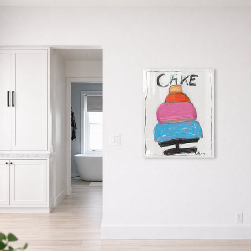 Sweet colorful abstract word wall art print. Shop abstract artwork decor for the living room or any space by Kerri Rosenthal