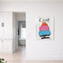 Sweet colorful abstract word wall art print. Shop abstract artwork decor for the living room or any space by Kerri Rosenthal