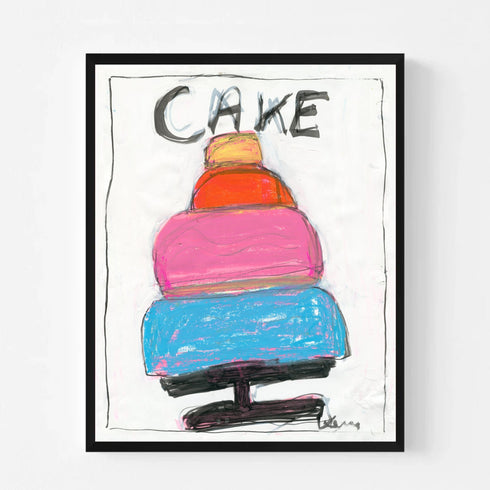 Sweet colorful word wall art print - Shop abstract artwork decor for the living room or modern kitchen by Kerri Rosenthal