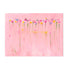 Kerri Rosenthal pink wildflower field abstract painting with colorful blooms on blush background