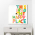 This Is So My Happy Face colorful word art print by Kerri Rosenthal - Unique artwork for living room wall decor