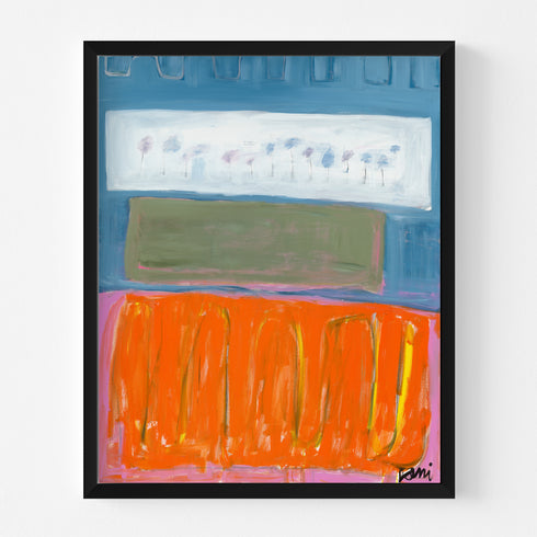 Time and Time Again colorful art print by Kerri Rosenthal - Unique artwork for living room wall decor