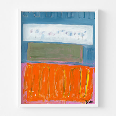 Time and Time Again colorful art print by Kerri Rosenthal - Unique artwork for living room wall decor