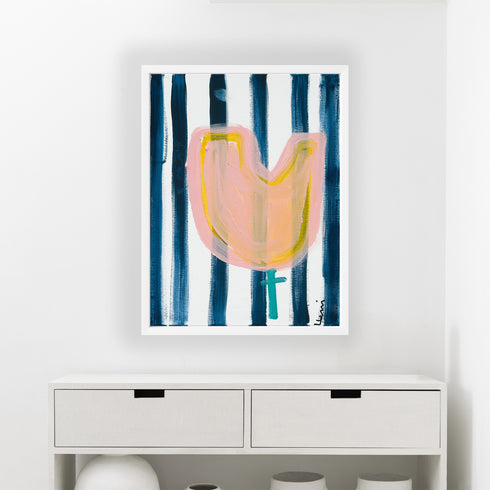Tulip For You art print by Kerri Rosenthal - Unique artwork for living room wall decor