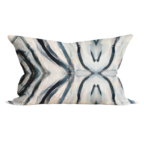 Teal Seashells rectangular lumbar decorative throw pillows by Kerri Rosenthal