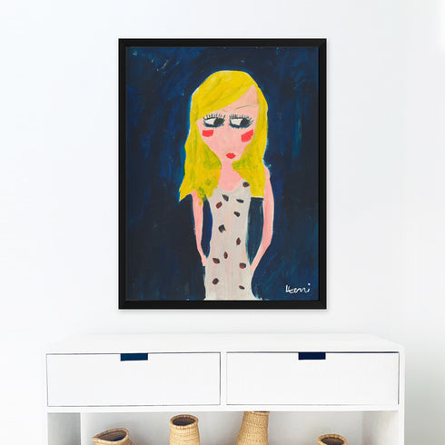 That Girl wall art print is painted by Kerri Rosenthal for modern home decor artwork. Perfect for living, dining, family, entry, bedroom and more.