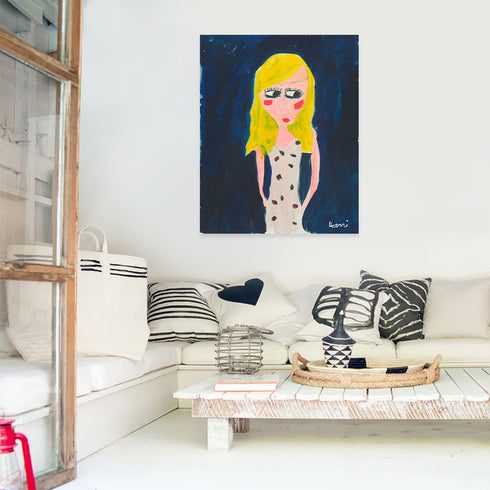 That Girl wall art print is painted by Kerri Rosenthal for modern home decor artwork. Perfect for living, dining, family, entry, bedroom and more.