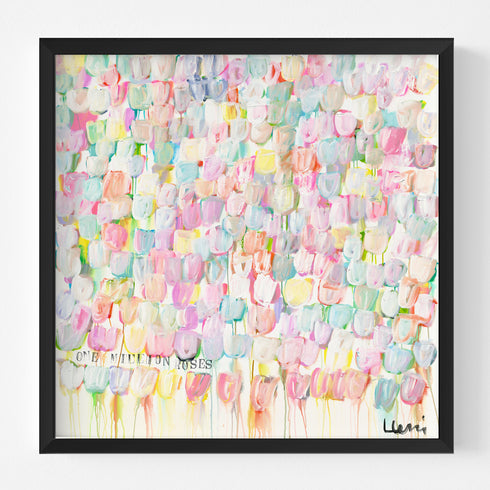 That's how much I love you art print wall art framed artwork square black frame - Original artwork by Kerri Rosenthal