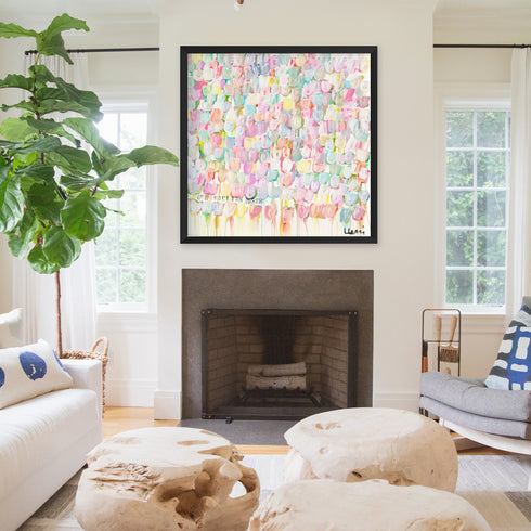 That's how much I love you art print wall art framed artwork square black frame. Original artwork by Kerri Rosenthal