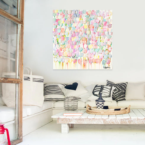 That's how much I love you art print wall art framed artwork square white frame - Original artwork by Kerri Rosenthal