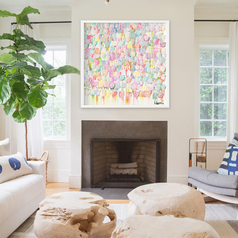 That's how much I love you art print wall art framed artwork square white frame - Original artwork by Kerri Rosenthal