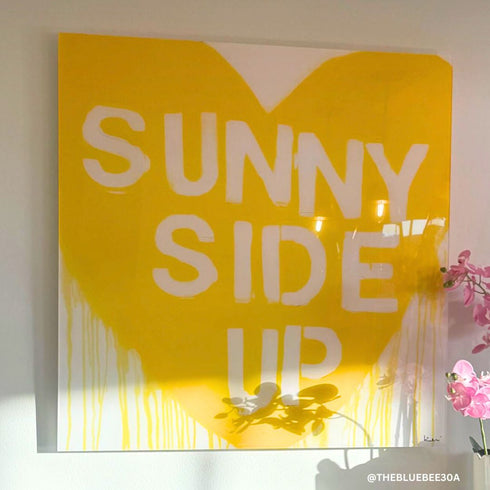 Sunny Side Up Drippy Heart Art Print